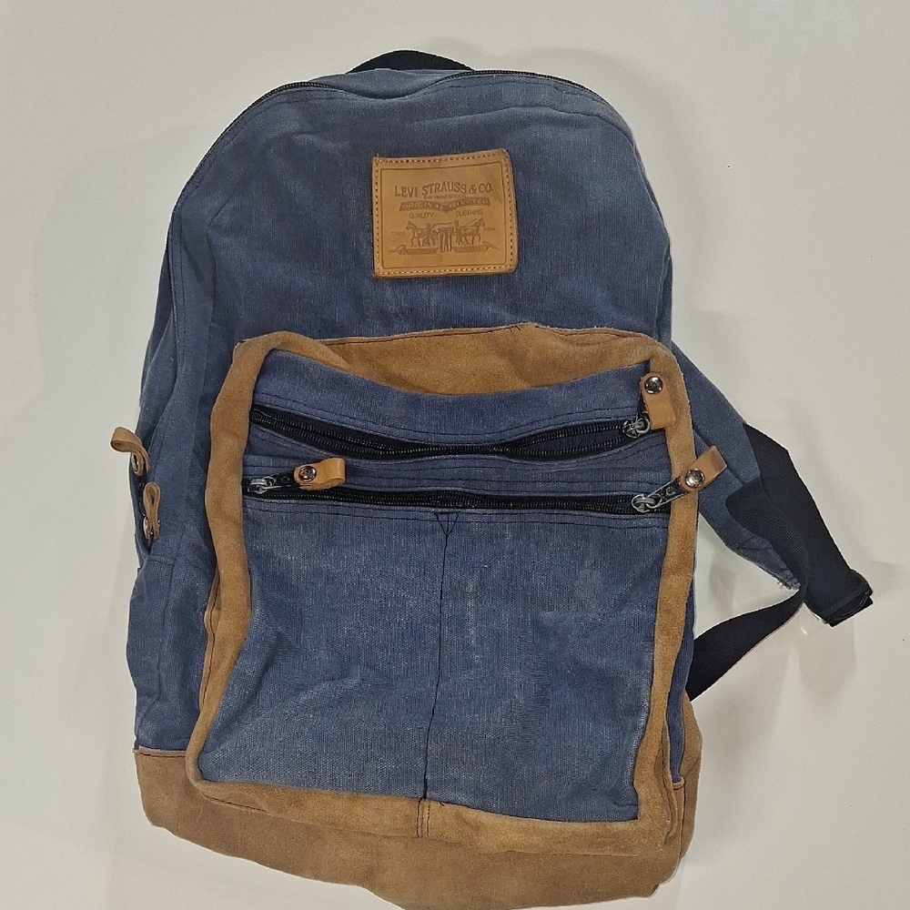 Levi's Blue and Tan Heritage Backpack